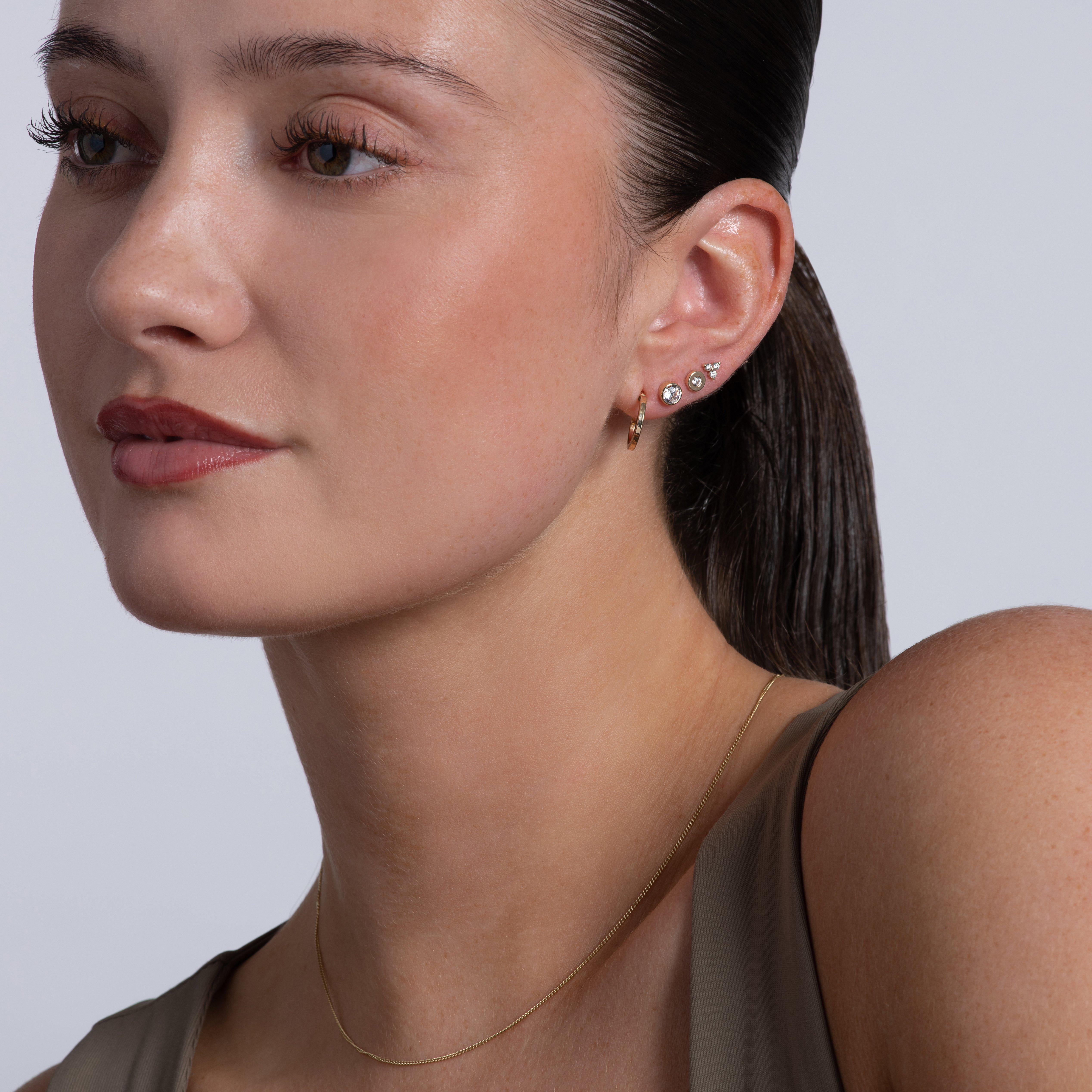 Beaverbrooks 9ct Yellow Gold Single Hoop Earring | 0152469