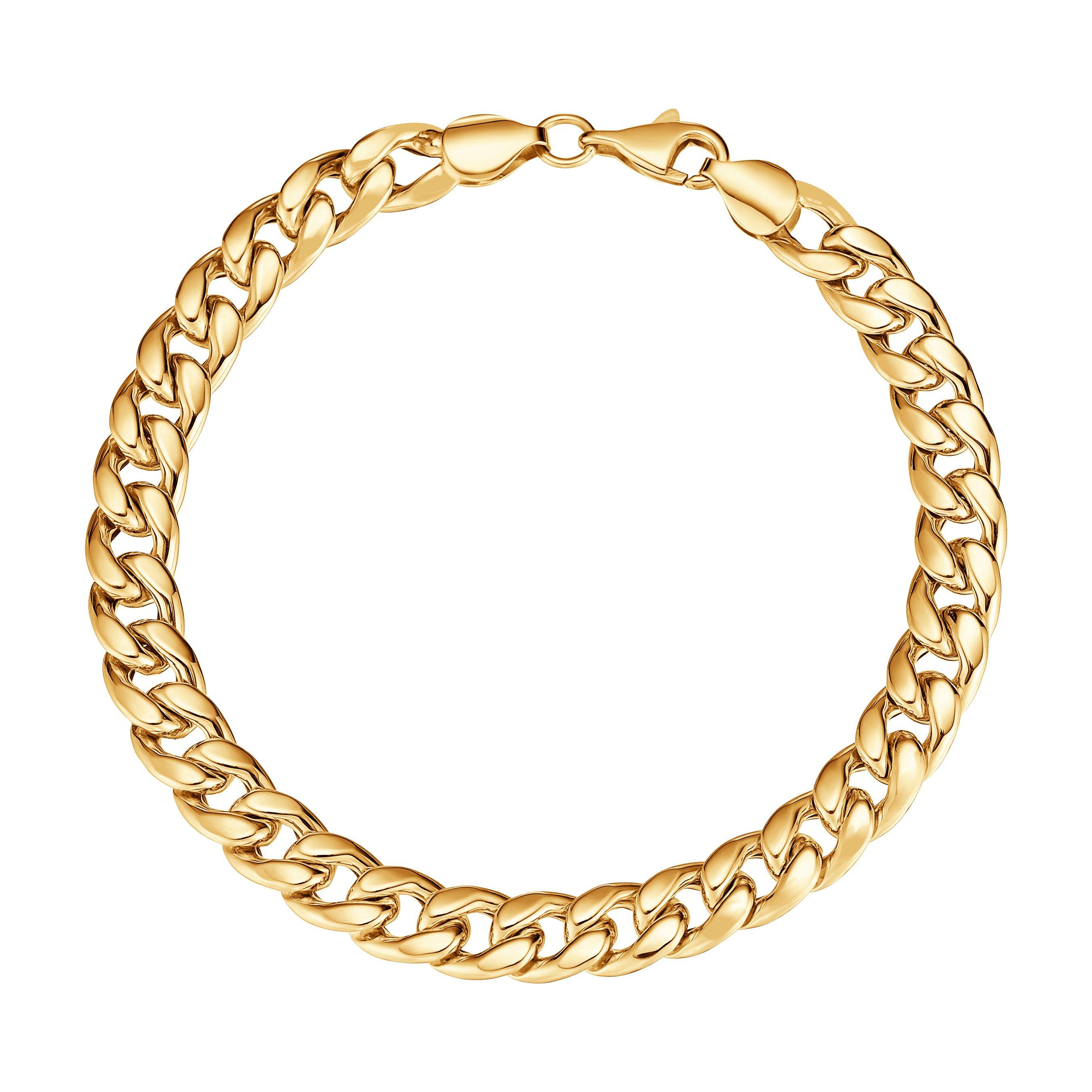 Beaverbrooks Sterling Silver 9ct Yellow Gold Bonded Curb Bracelet