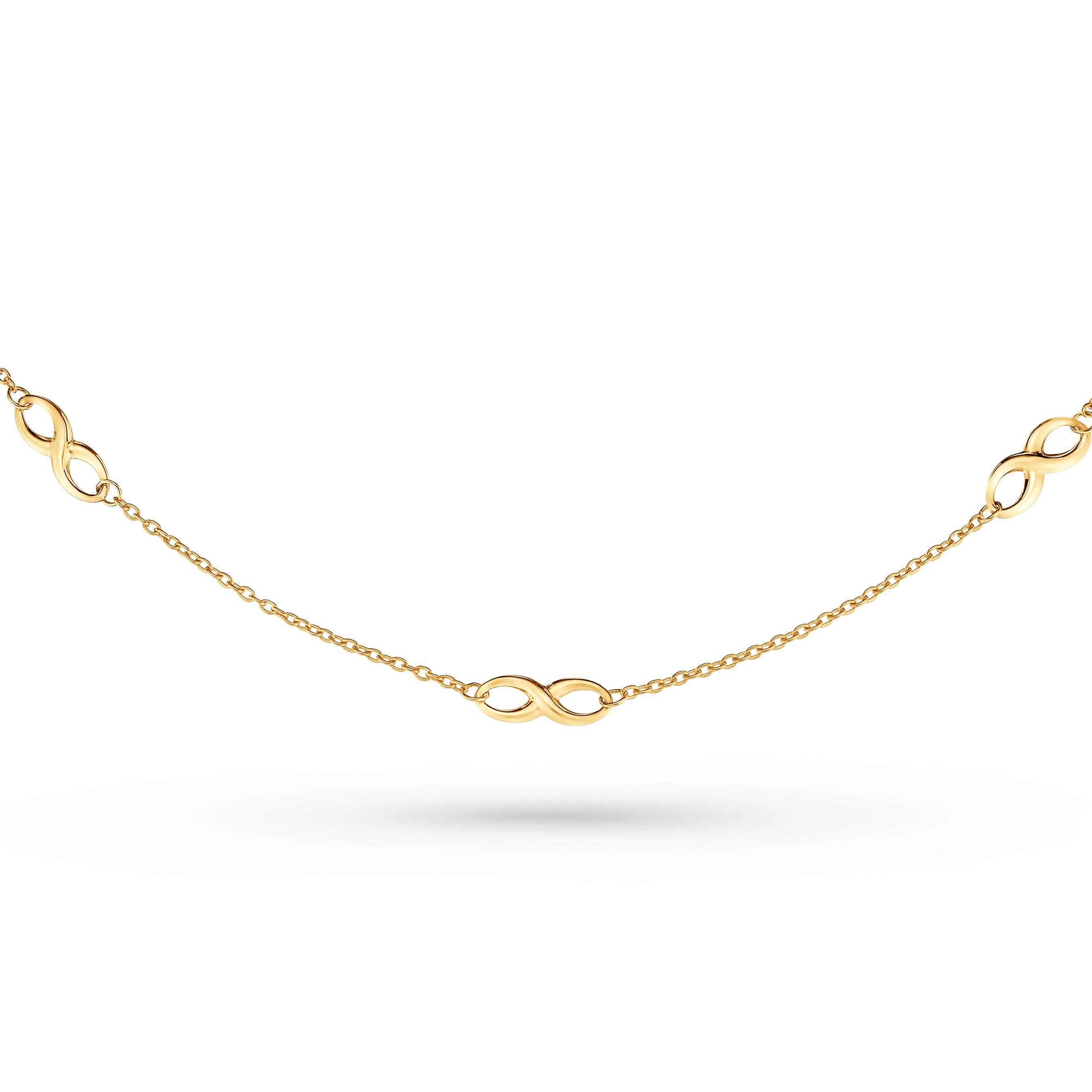 Beaverbrooks Sterling Silver 9ct Yellow Gold Bonded Infinity Bracelet