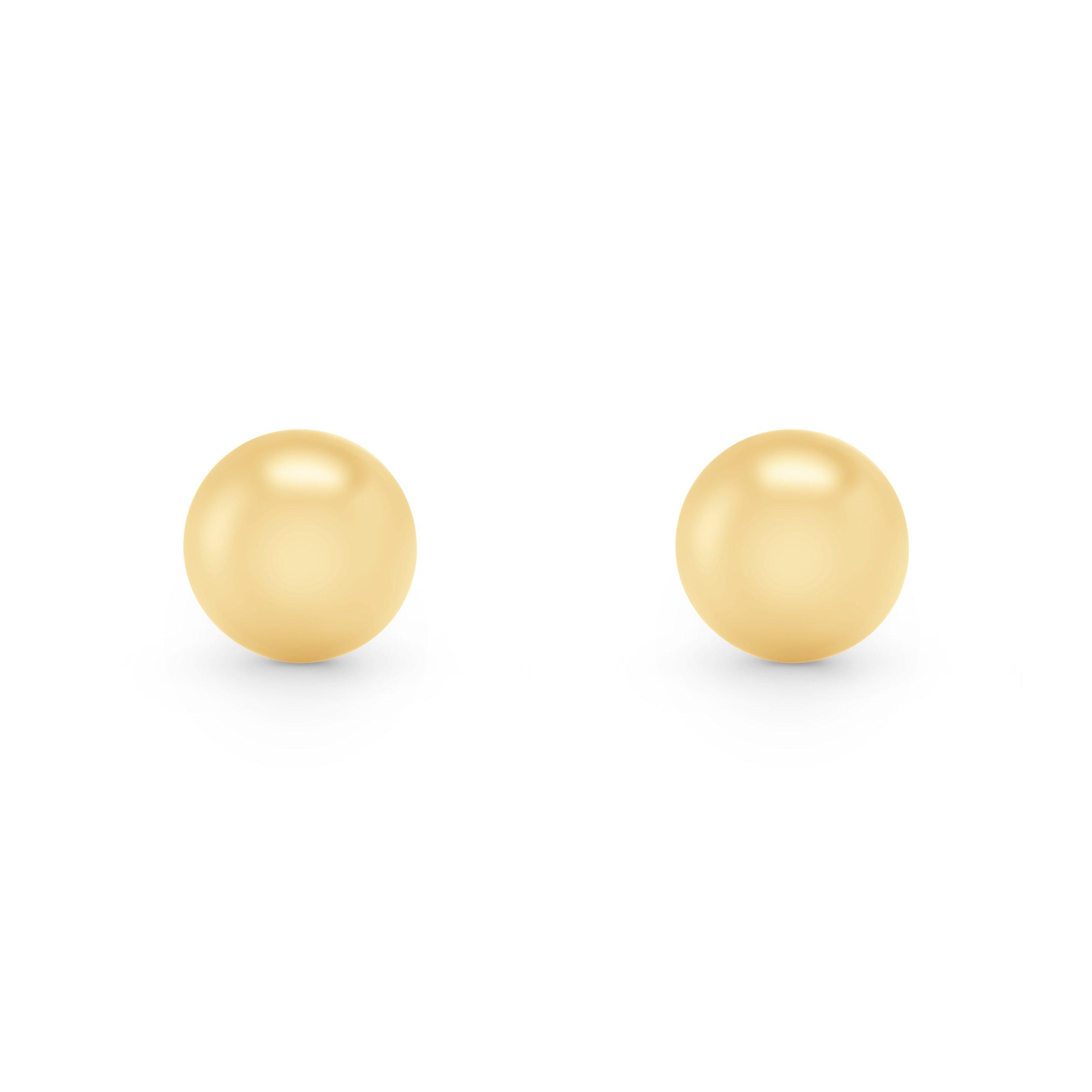 Beaverbrooks Sterling Silver 9ct Yellow Gold Bonded 7mm Stud Earrings