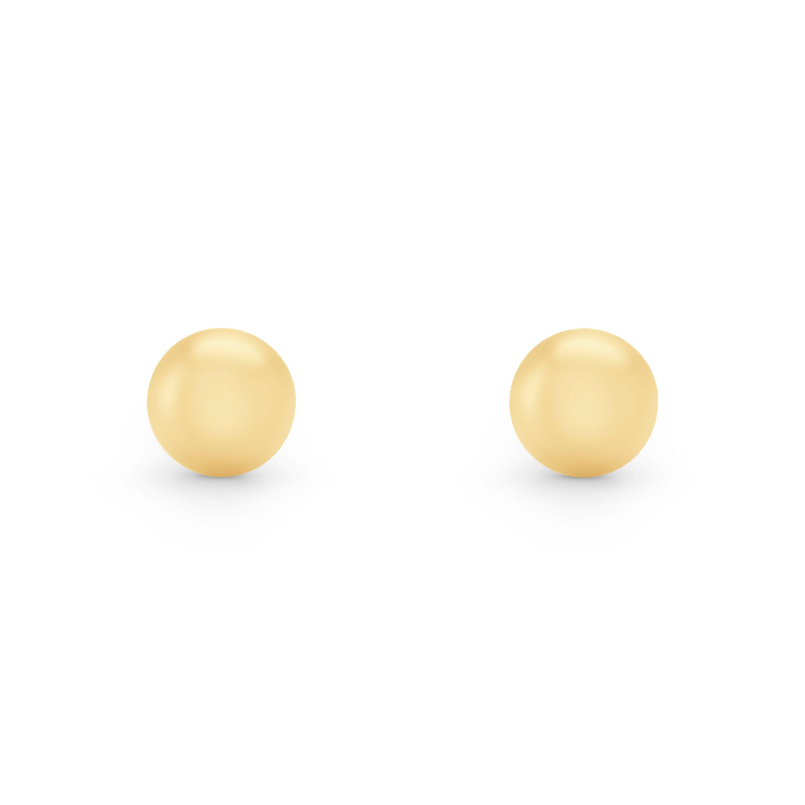 Beaverbrooks Sterling Silver 9ct Yellow Gold Bonded 5mm Stud Earrings