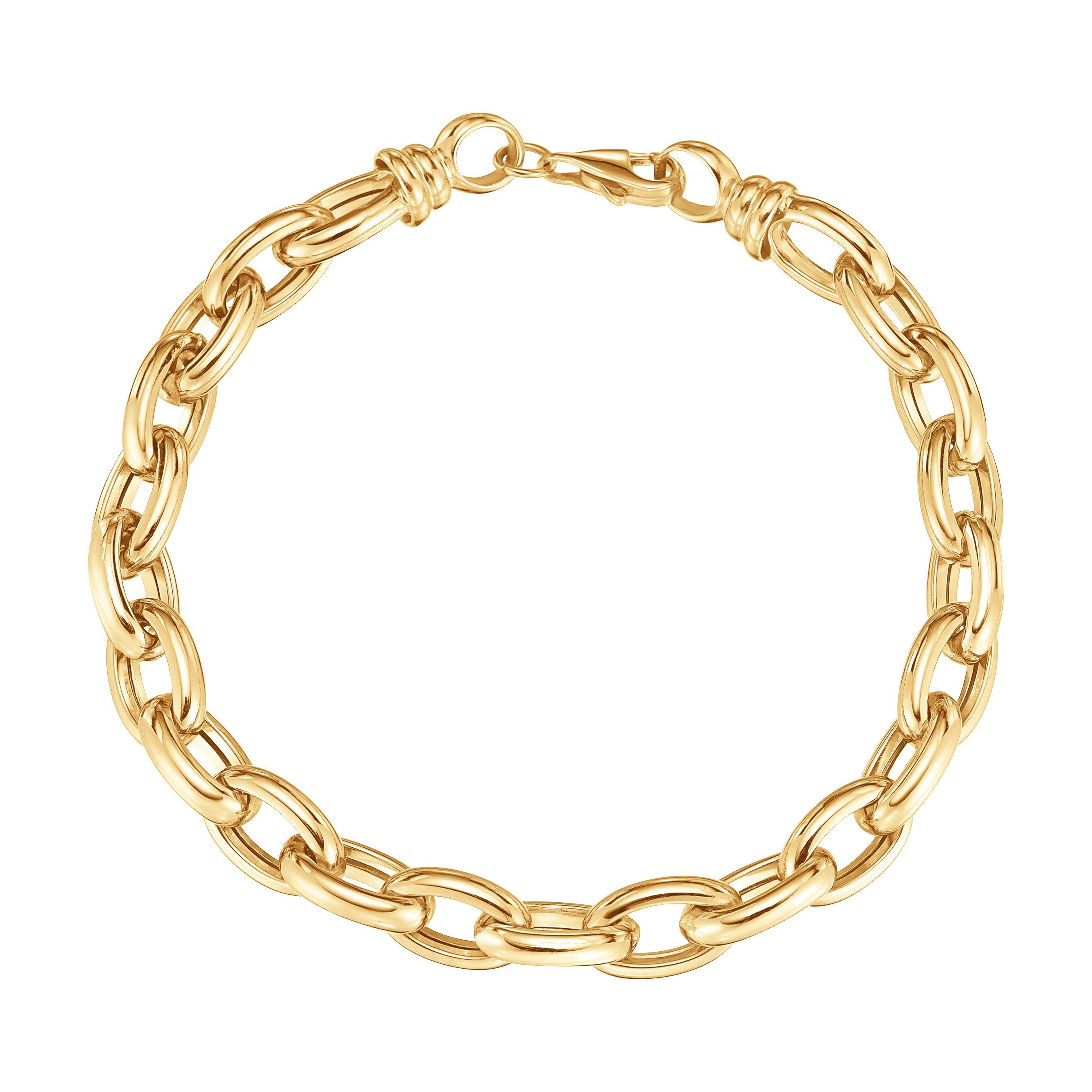 Beaverbrooks Sterling Silver 9ct Yellow Gold Bonded Bracelet