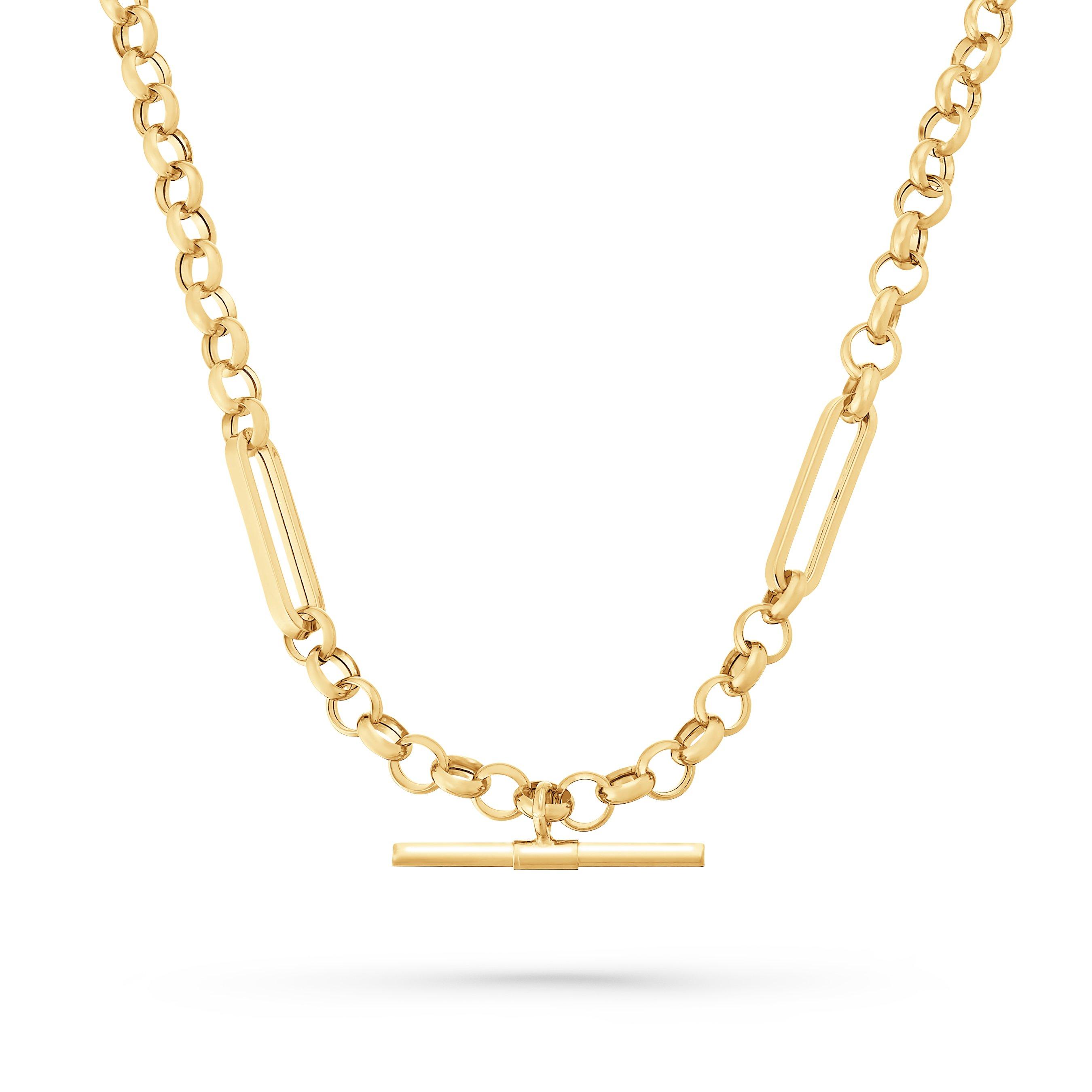 Beaverbrooks Sterling Silver 9ct Yellow Gold Bonded Necklace
