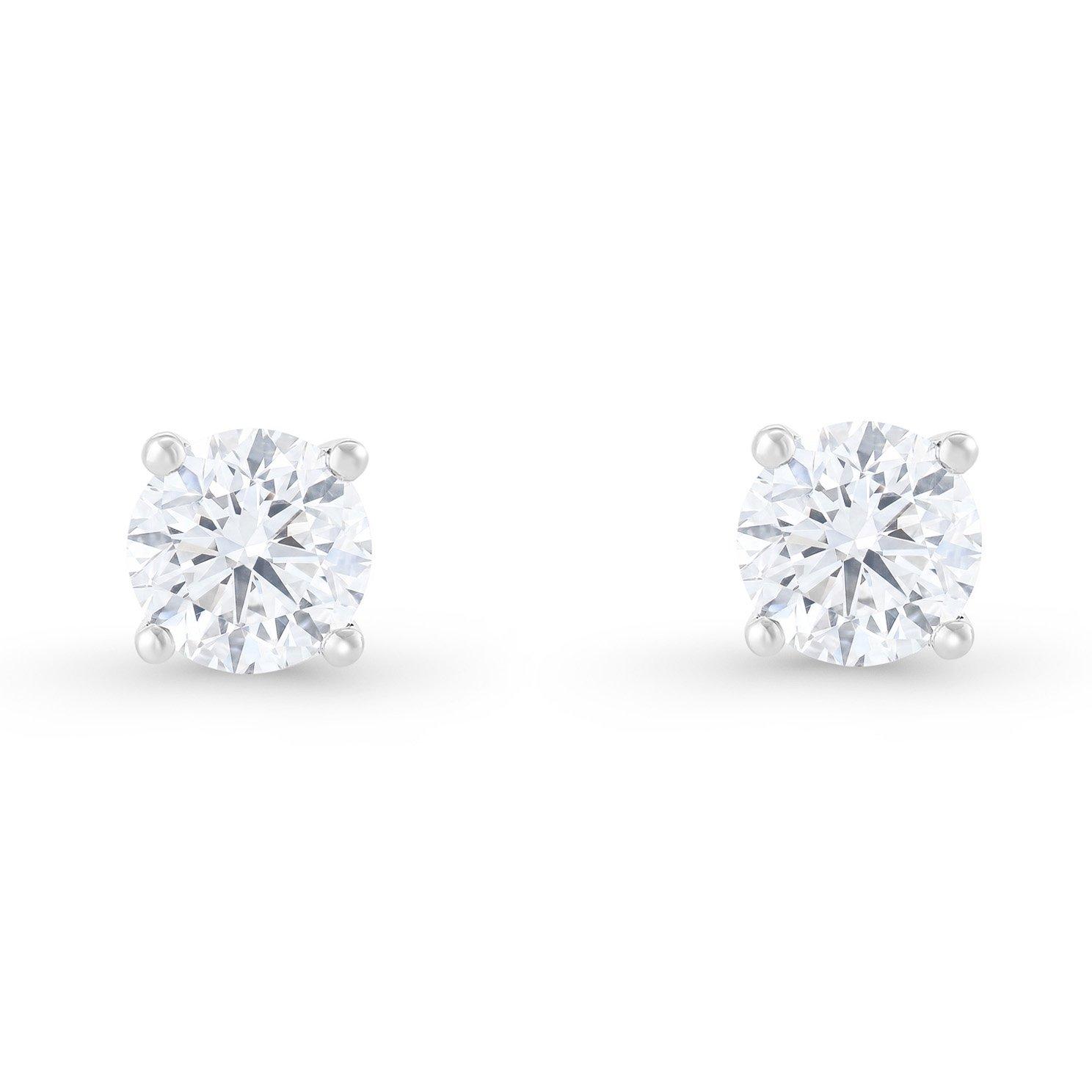 Beaverbrooks Once 18ct White Gold Diamond Solitaire Stud Earrings