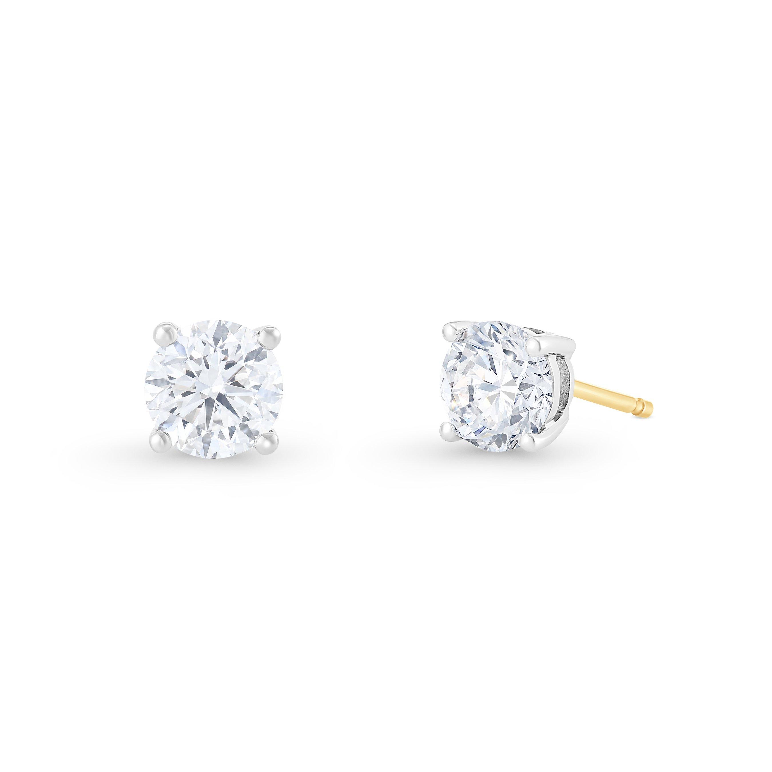 Beaverbrooks Once 18ct White Gold Diamond Solitaire Stud Earrings