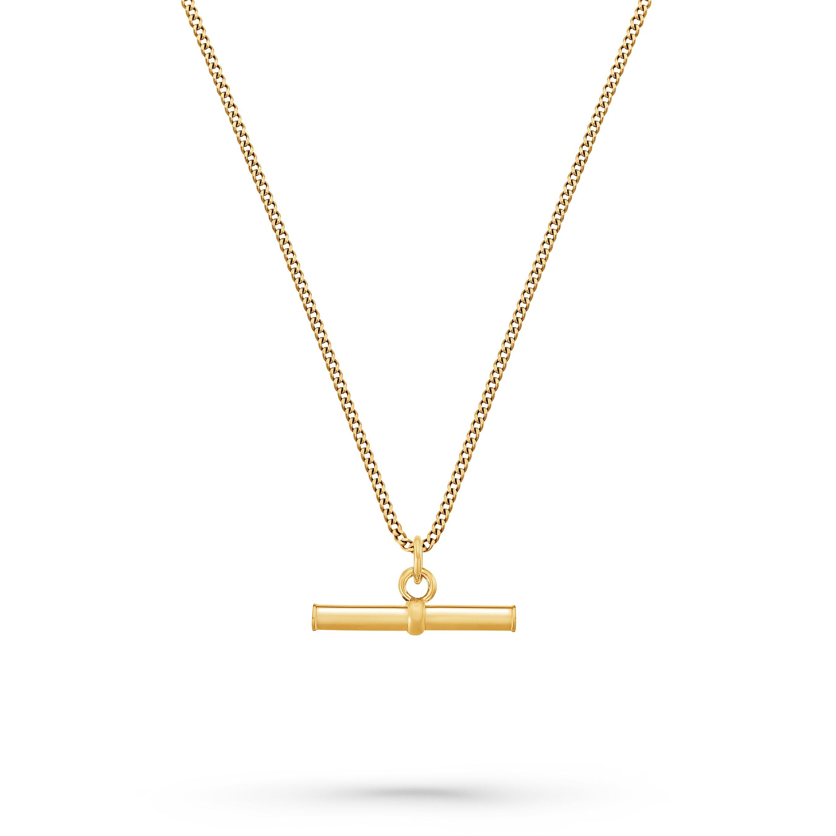 Beaverbrooks 9ct Yellow Gold T-Bar Pendant