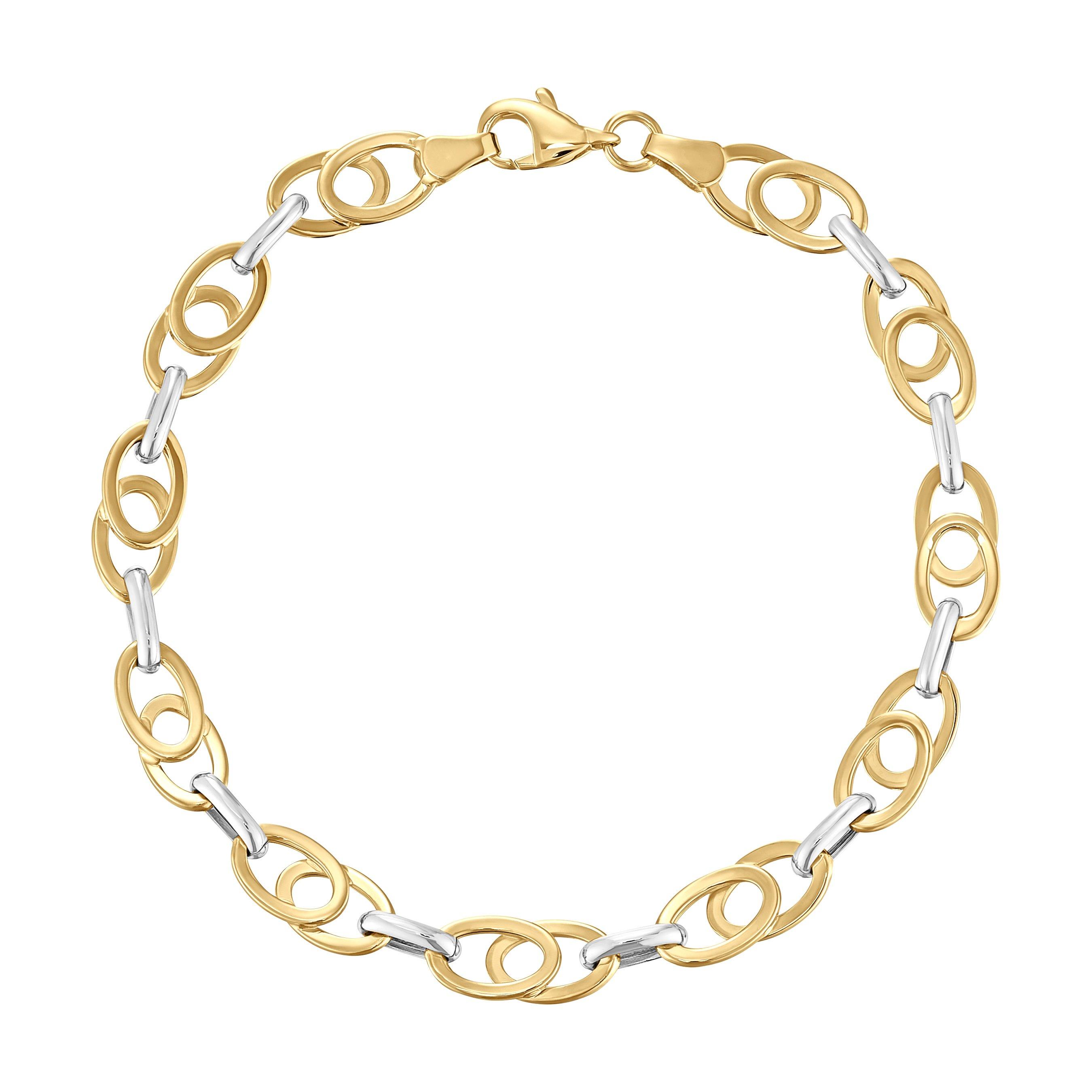 Beaverbrooks 9ct Yellow Gold and White Gold Bracelet 0000388