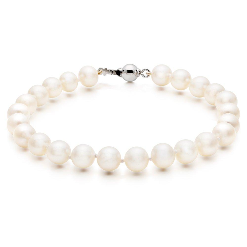 Beaverbrooks 9ct White Gold Freshwater Cultured Pearl Bracelet