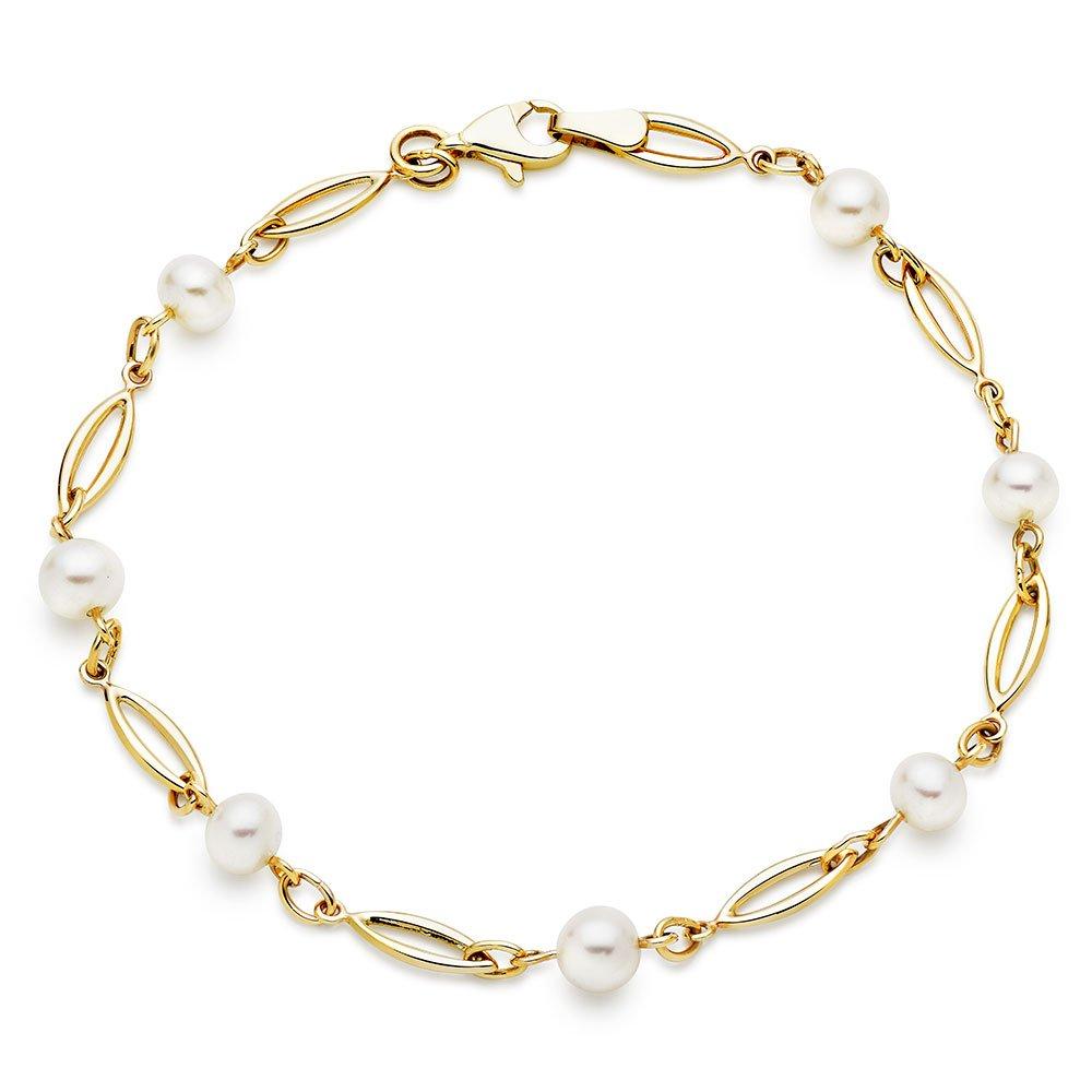 Bracelet pearl deals gold