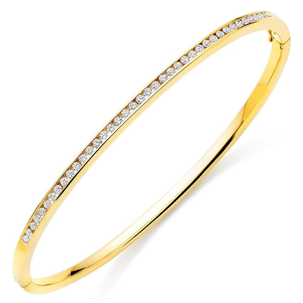 9ct Gold Diamond Bangle | 0011969 | Beaverbrooks the Jewellers