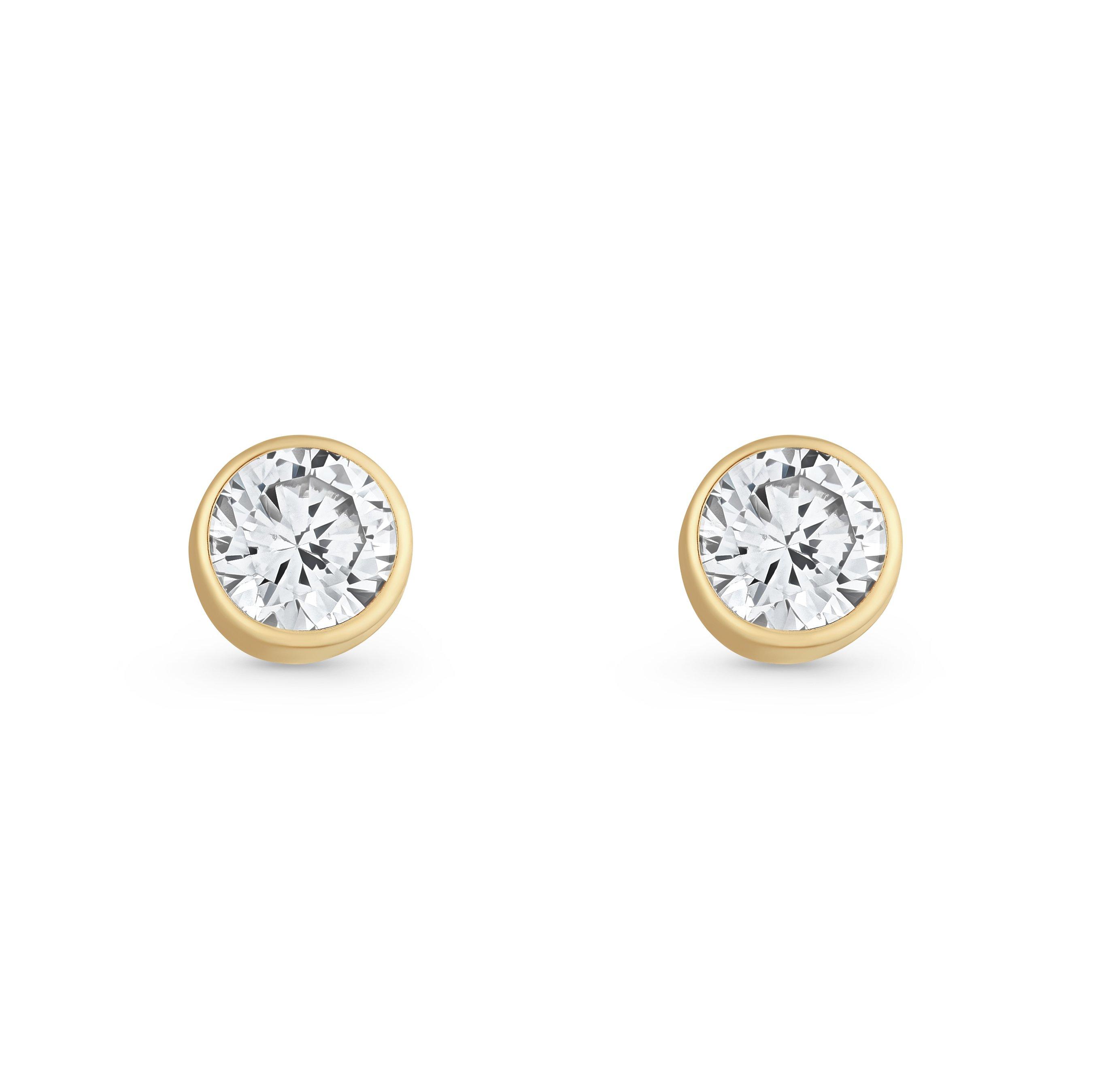 9ct gold cubic hot sale zirconia stud earrings