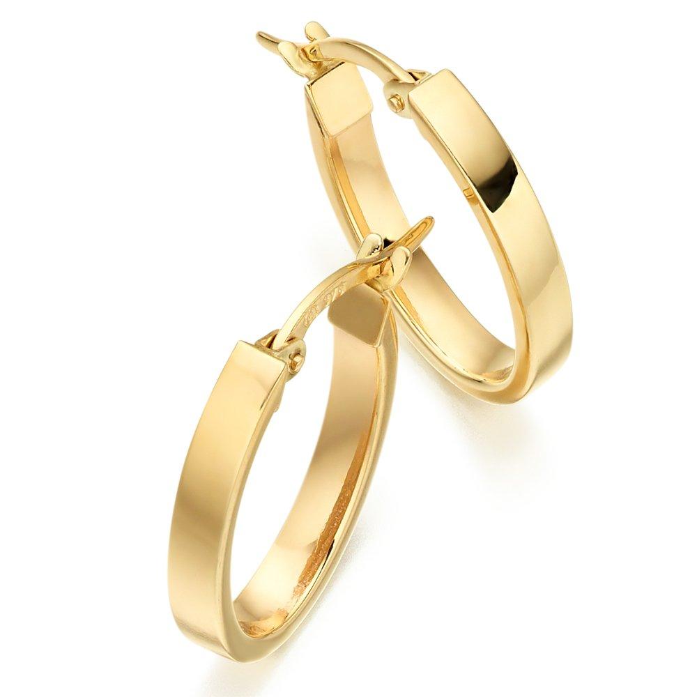 9ct Gold Hoop Earrings | 0000533 | Beaverbrooks the Jewellers