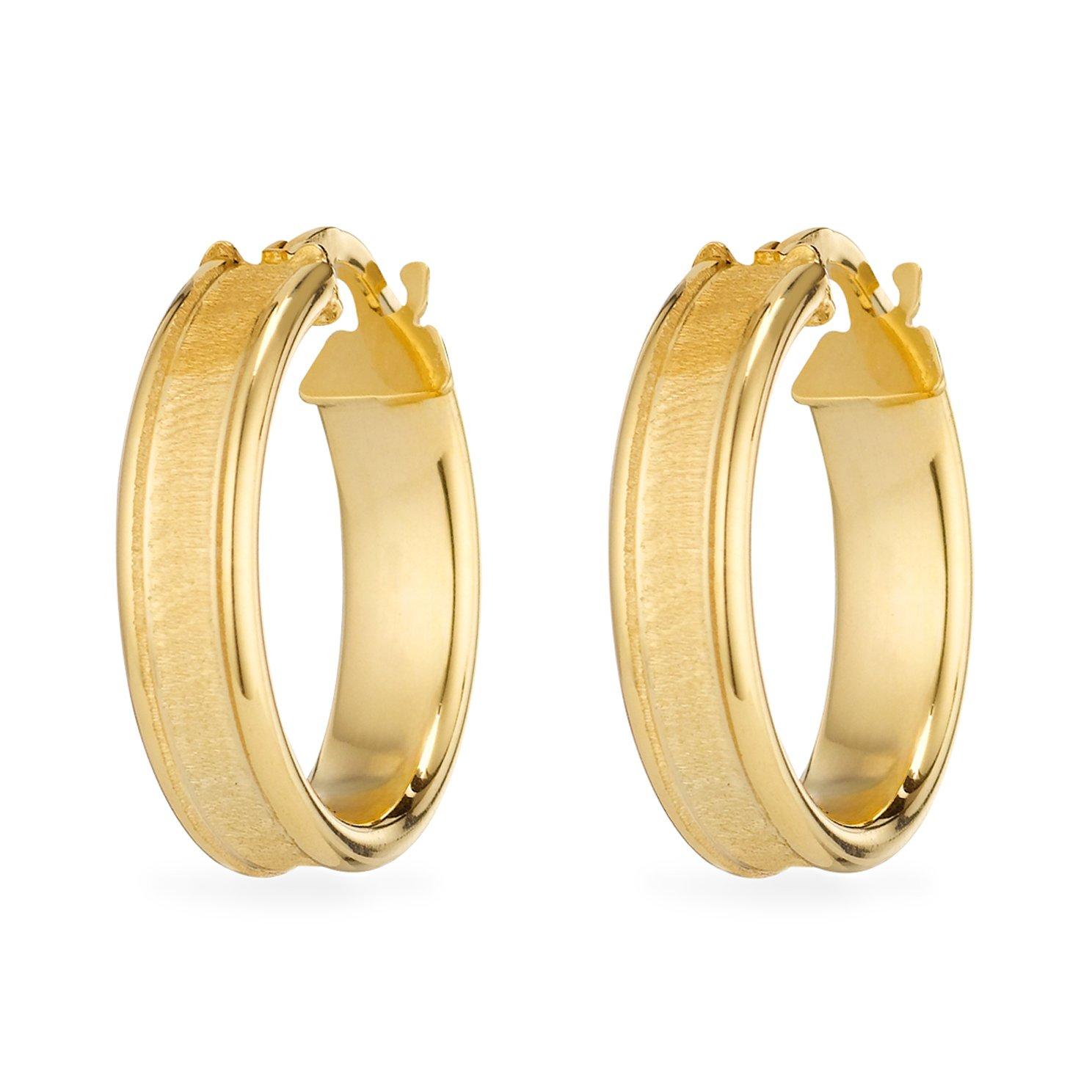 Mens 9ct gold hot sale hoop earrings