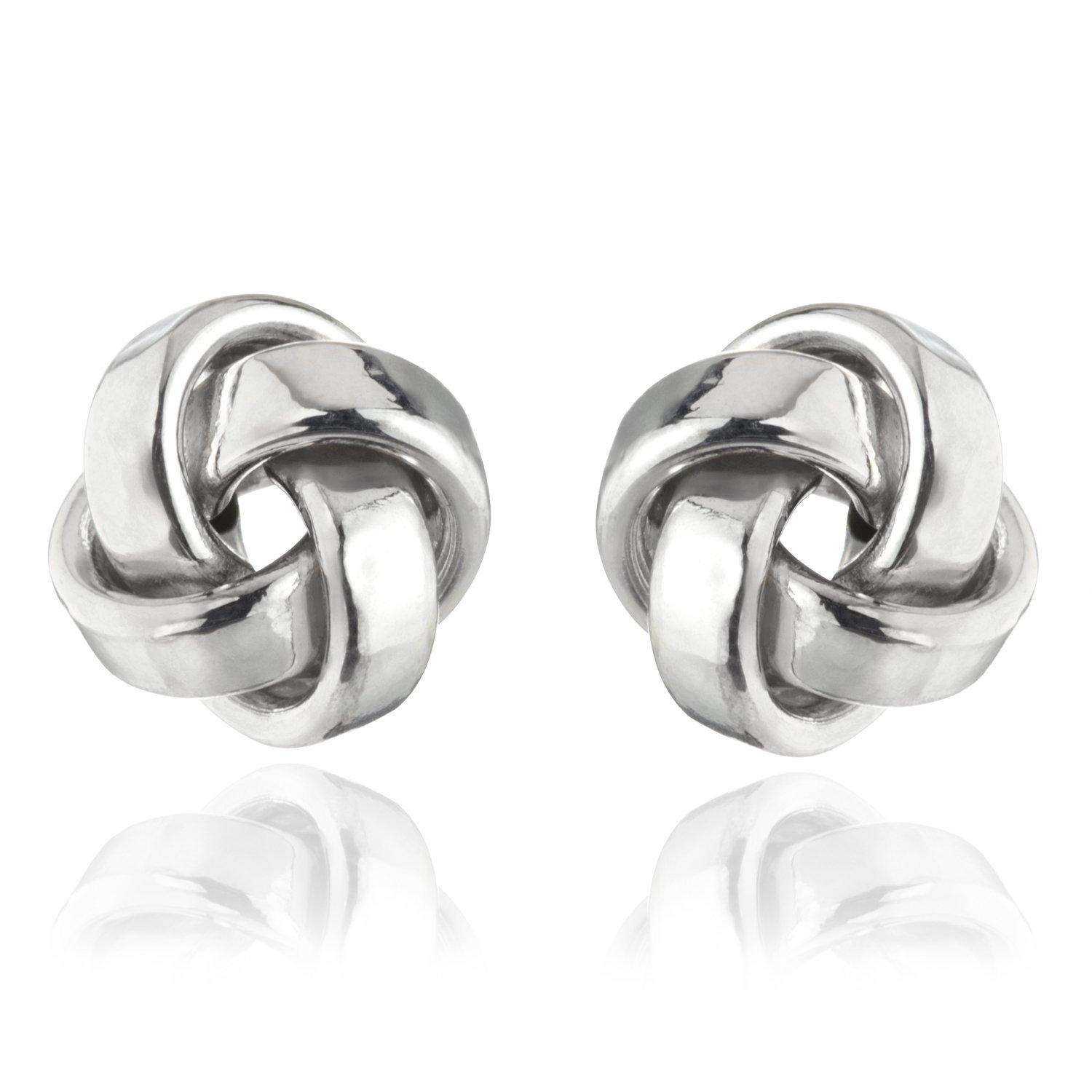 9ct White Gold Stud Earrings