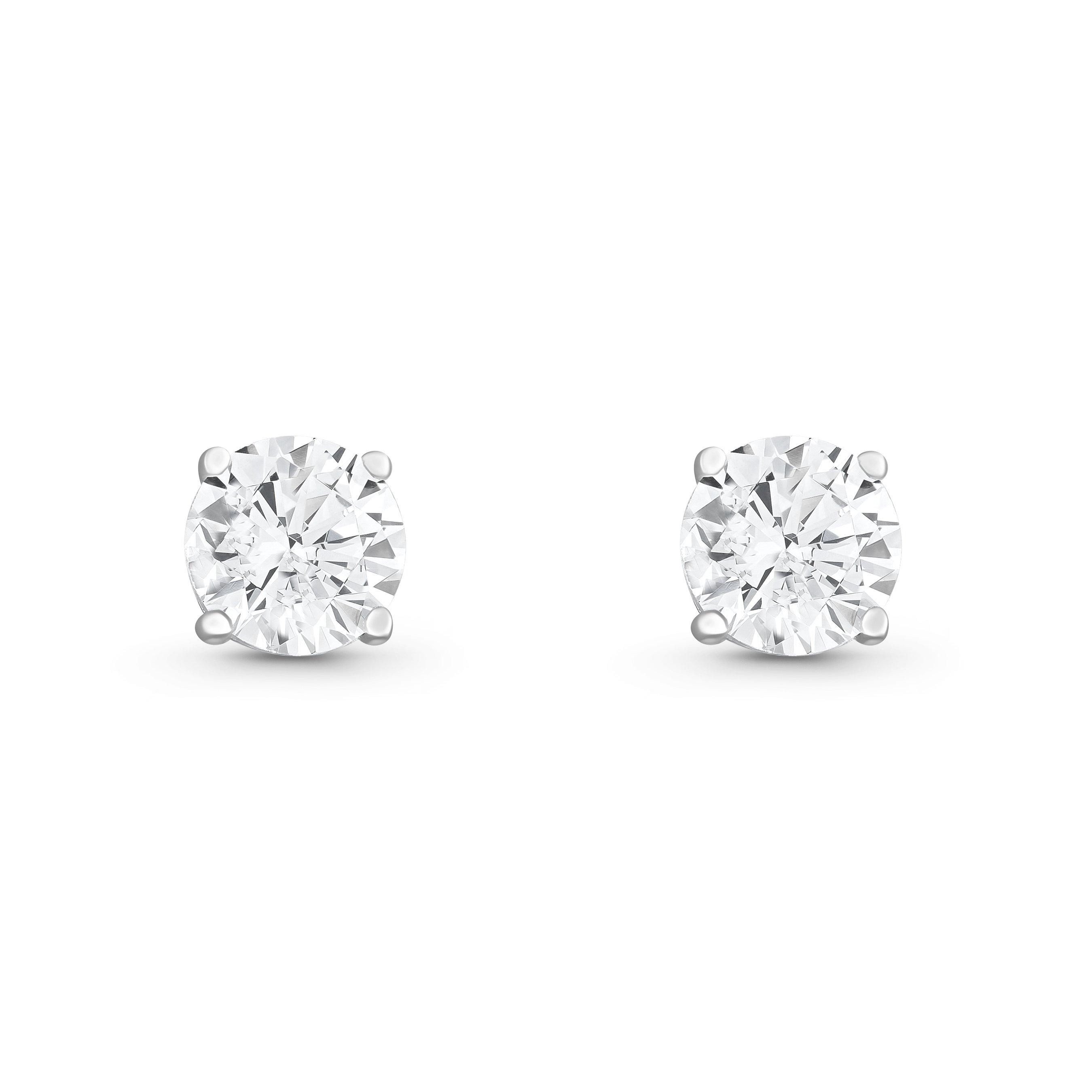 Gold cubic zirconia stud on sale earrings