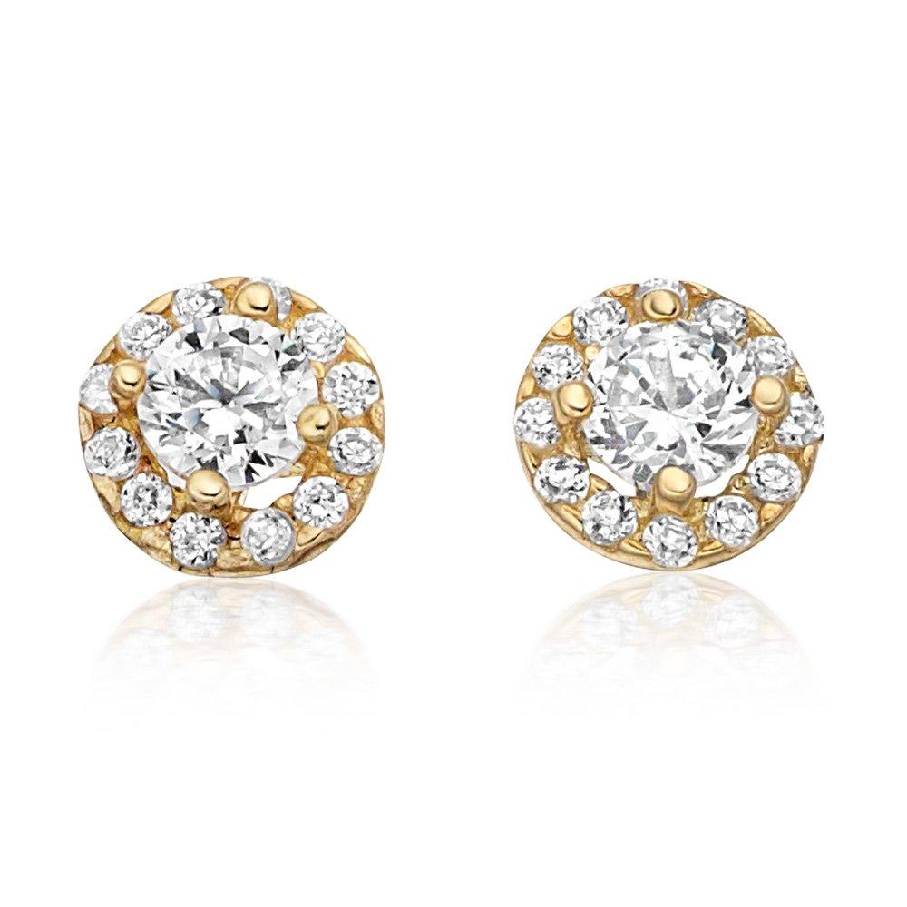 9ct Gold Cubic Zirconia Stud Earrings