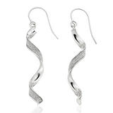 Glitter and Sparkle 9ct White Gold Drop Earrings