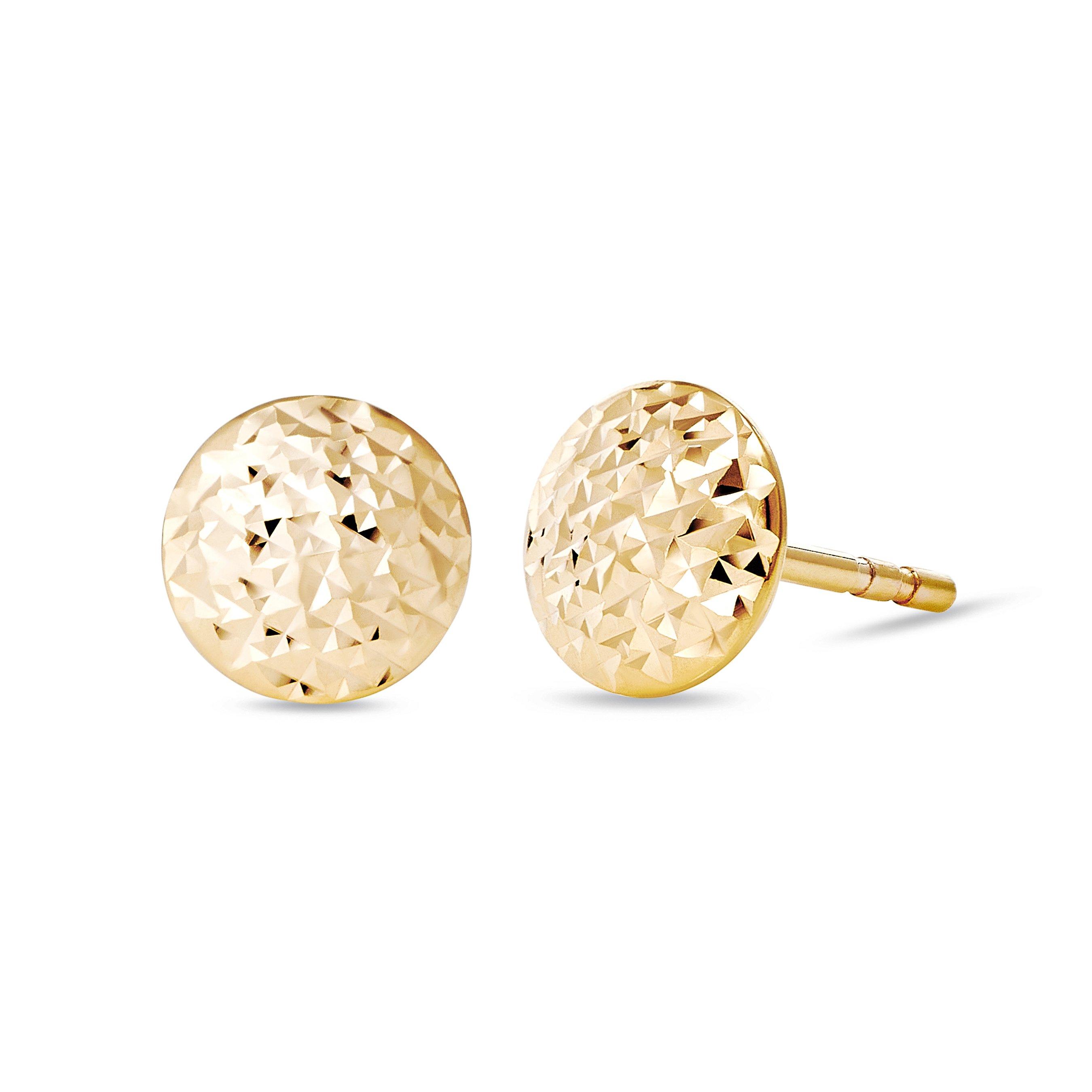 9ct Yellow Gold Circle Stud Earrings