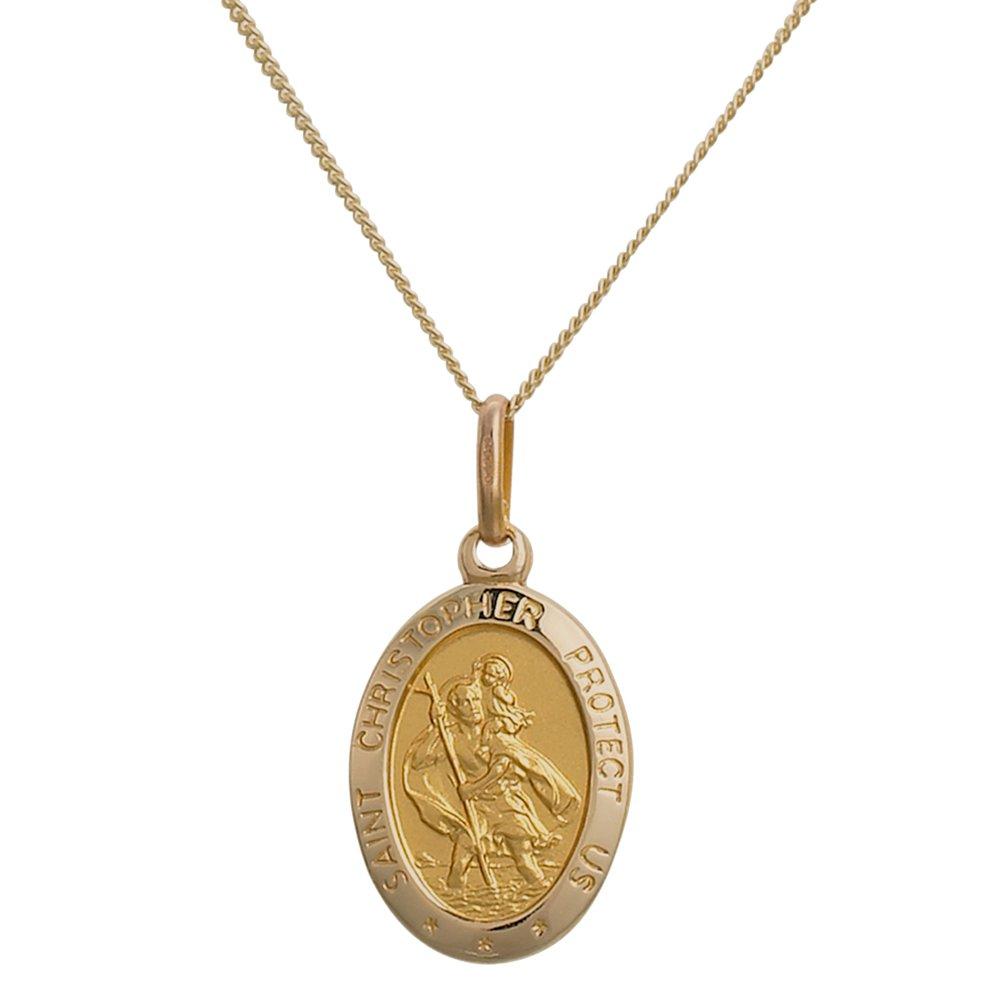 9ct Yellow Gold Saint Christopher Pendant