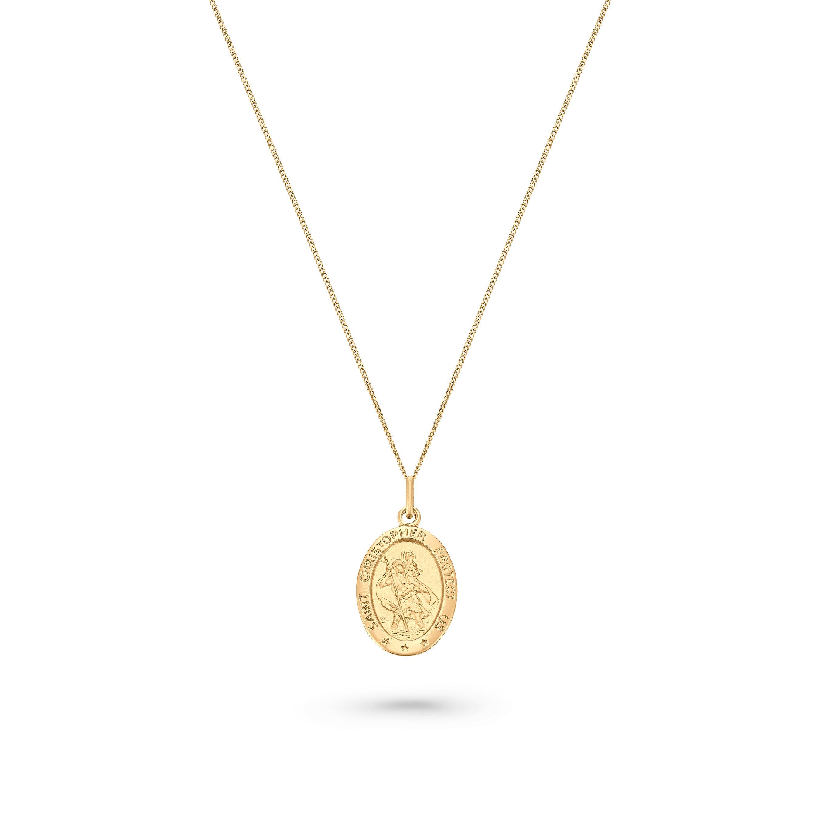 thumbnail image 2 of 9ct Yellow Gold St Christopher Pendant Medal – 22mm, 5.4g, With Gift Box 2 of 5