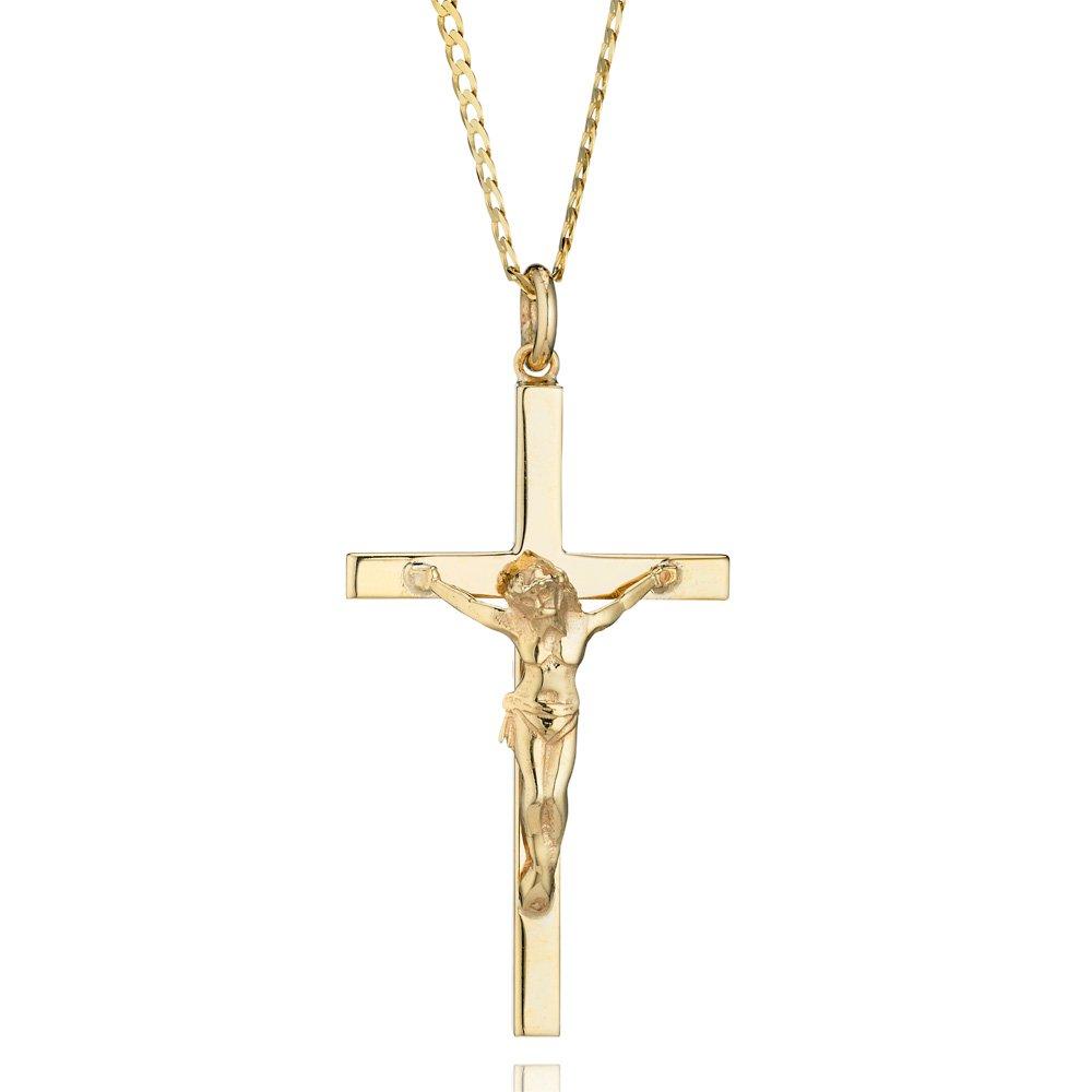 9ct gold deals crucifix and chain