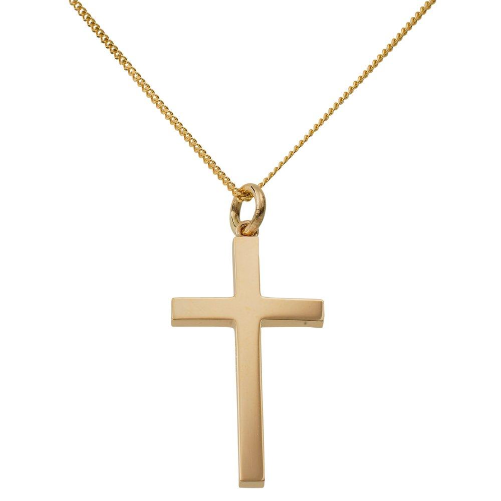 9ct Yellow Gold Cross Pendant | 0000718 | Beaverbrooks the Jewellers