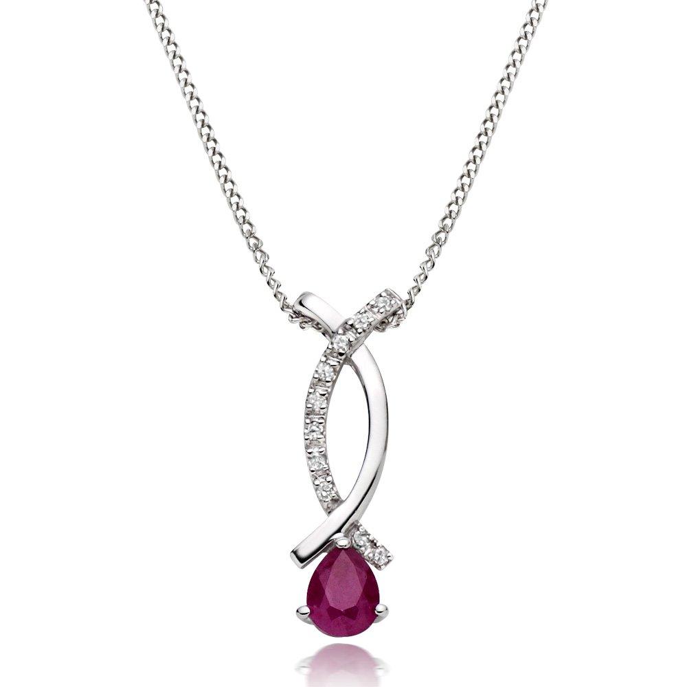 White gold hot sale ruby pendant