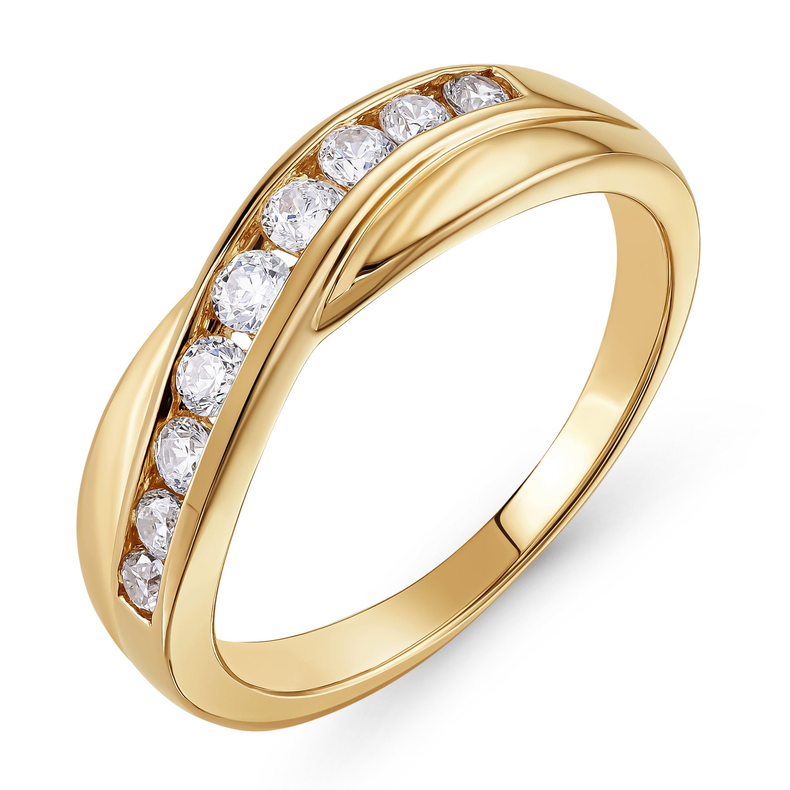 9ct Yellow Gold Cubic Zirconia Half Eternity Ring | 0000895 ...