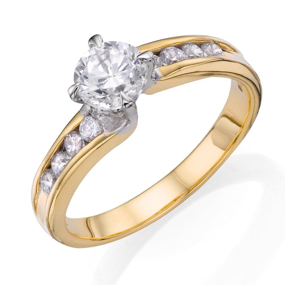 Cubic zirconia sale rings yellow gold