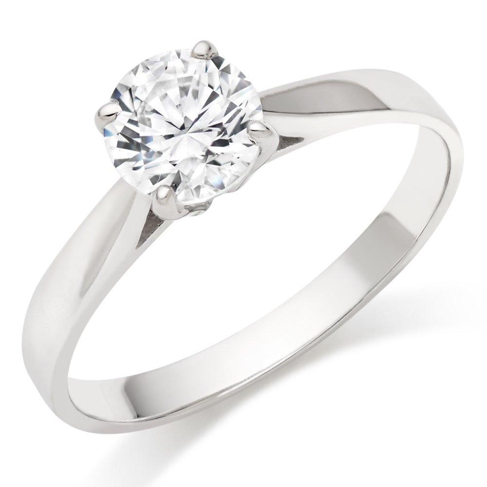 9ct gold cubic on sale zirconia solitaire ring