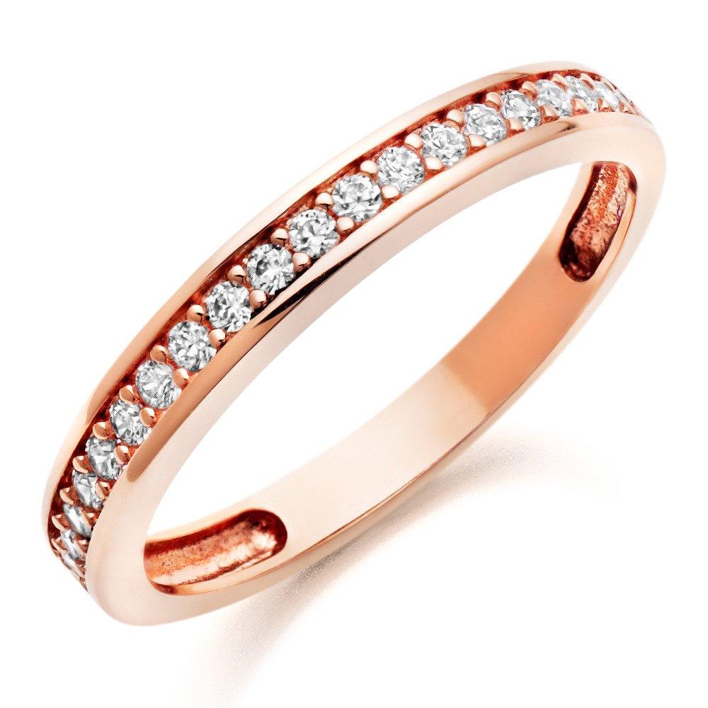 9ct Rose Gold Cubic Zirconia Eternity Ring | 0005475 | Beaverbrooks the ...