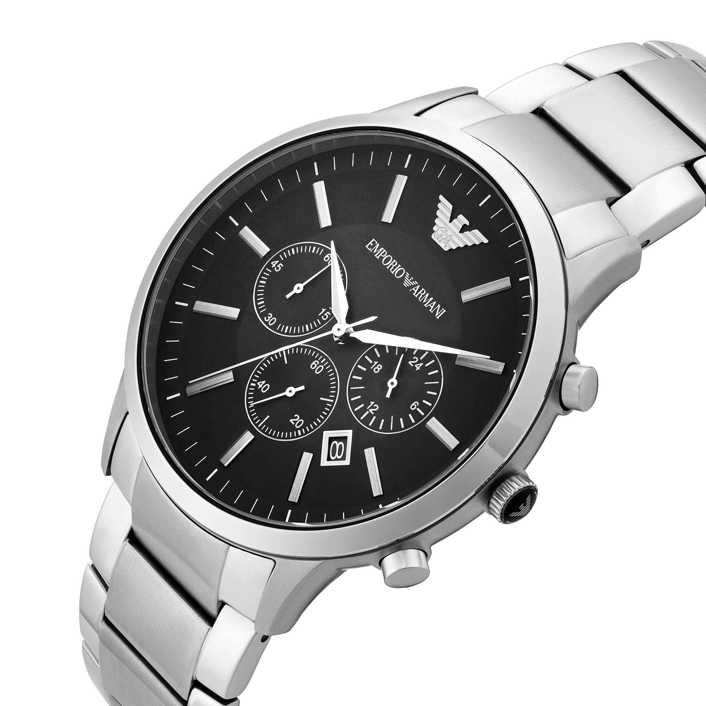 Emporio Armani Stainless Steel Chronograph Quartz Men's Watch AR2460 ...