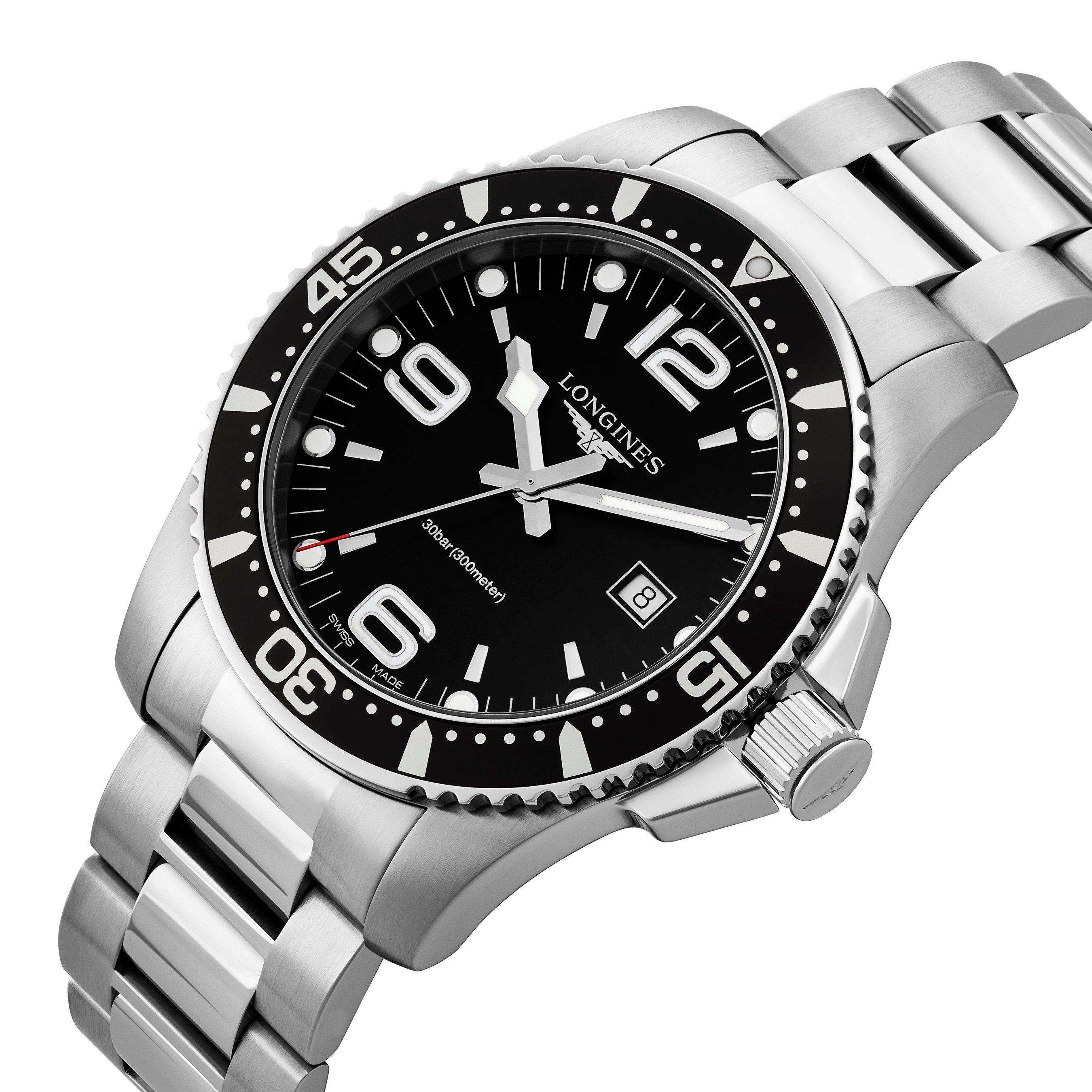 Longines HydroConquest Men s Watch L38404566 44 mm Black Dial