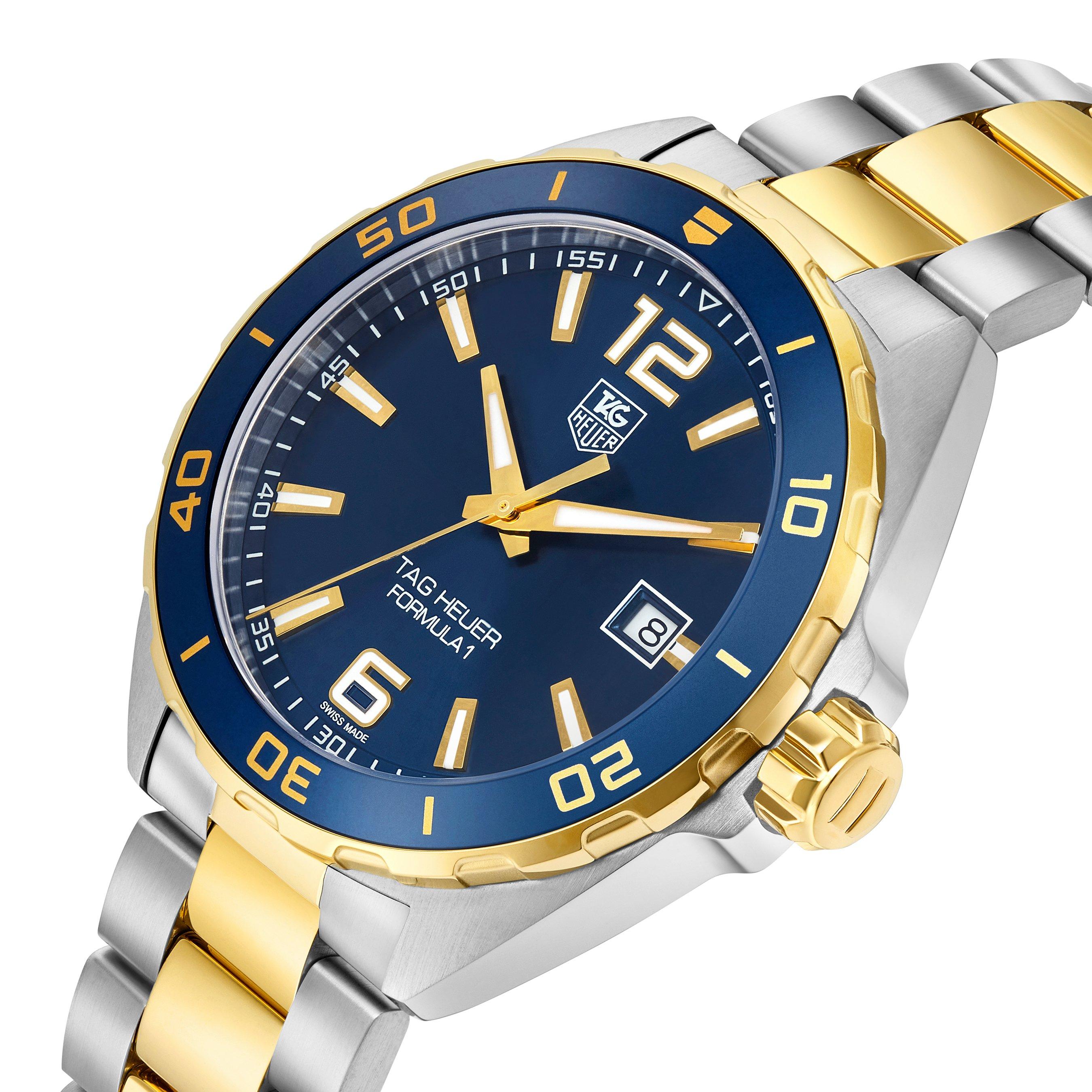 Tag heuer gold outlet and silver watch