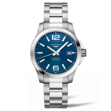 Longines Conquest Automatic Men's Watch L37764996 | 39 mm, Blue Dial ...