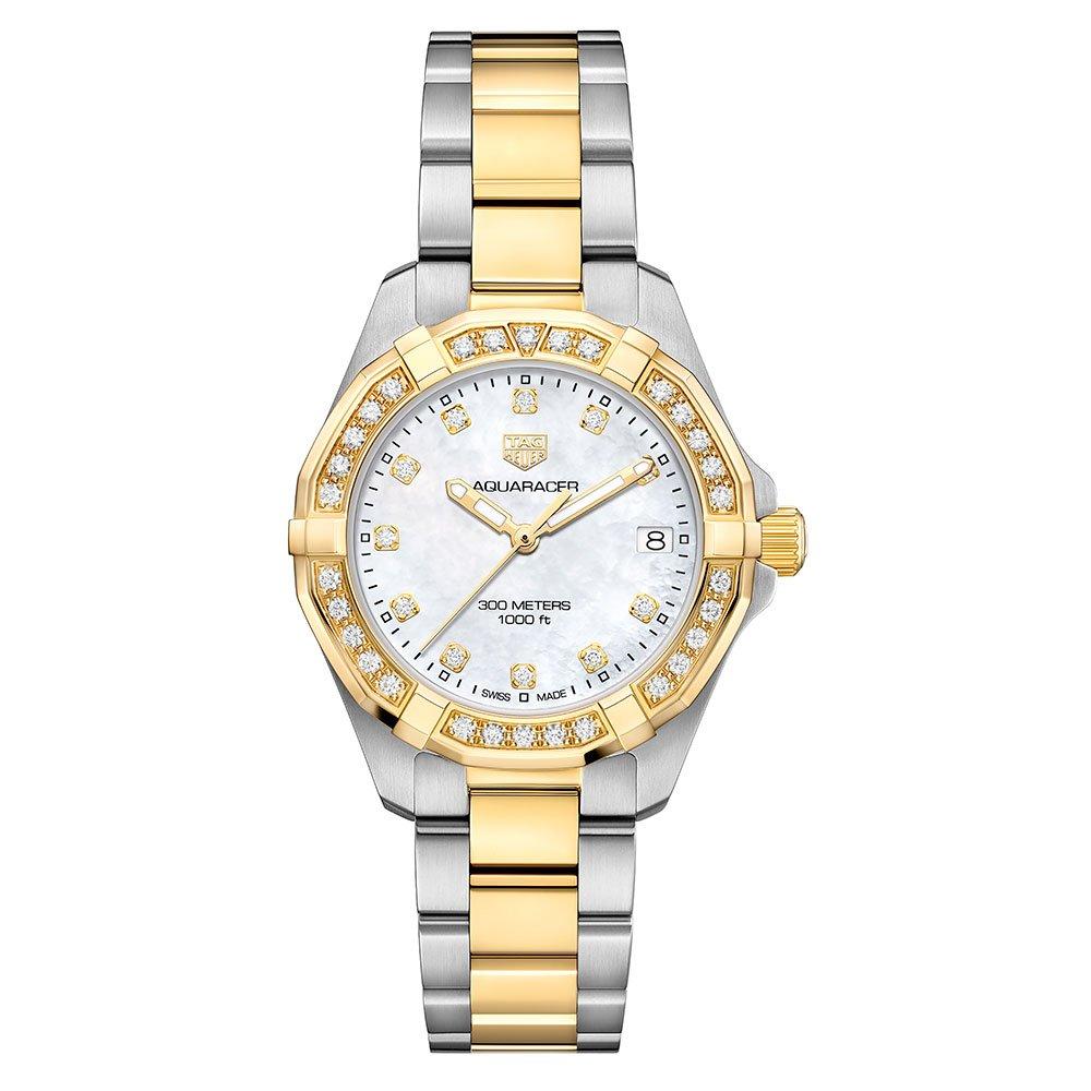 TAG Heuer Aquaracer 18ct Gold and Stainless Steel Diamond Ladies Watch ...