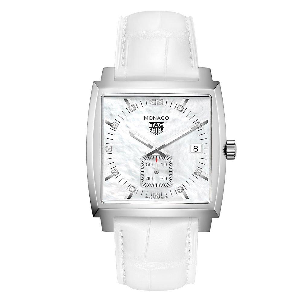 Tag heuer 2025 monaco white face