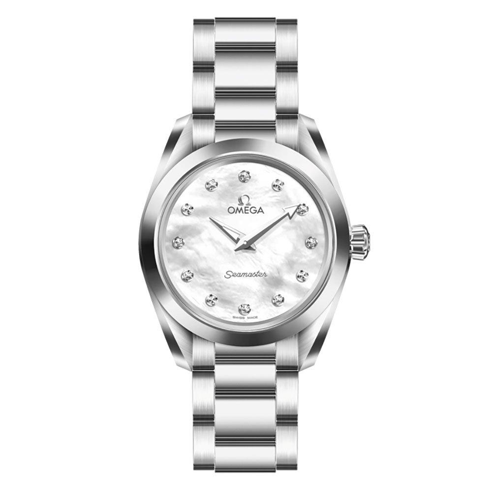 OMEGA Seamaster Aqua Terra 150M 28mm Diamond Ladies Watch 220.10.28.60 ...