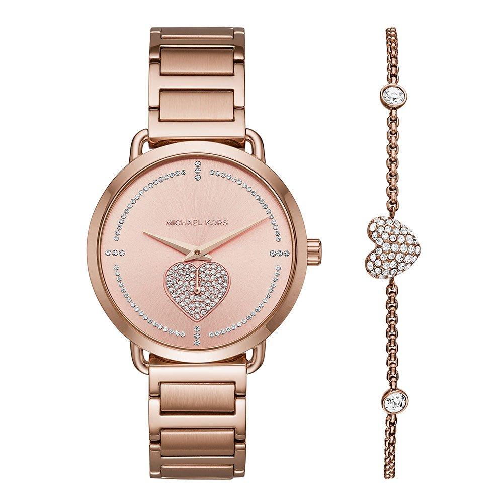 michael kors mini portia rose gold ladies watch