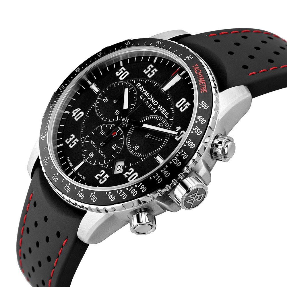 Raymond weil tango steel and rubber chronograph men's online watch