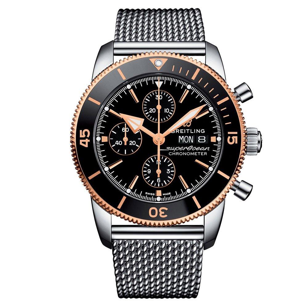 Superocean Heritage II Stainless Steel and Rose Gold Automatic Chronograph Men s Watch