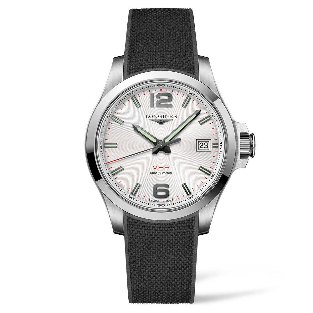 Longines Conquest V.H.P Men's Watch L37164769 | 41 mm, White Dial ...