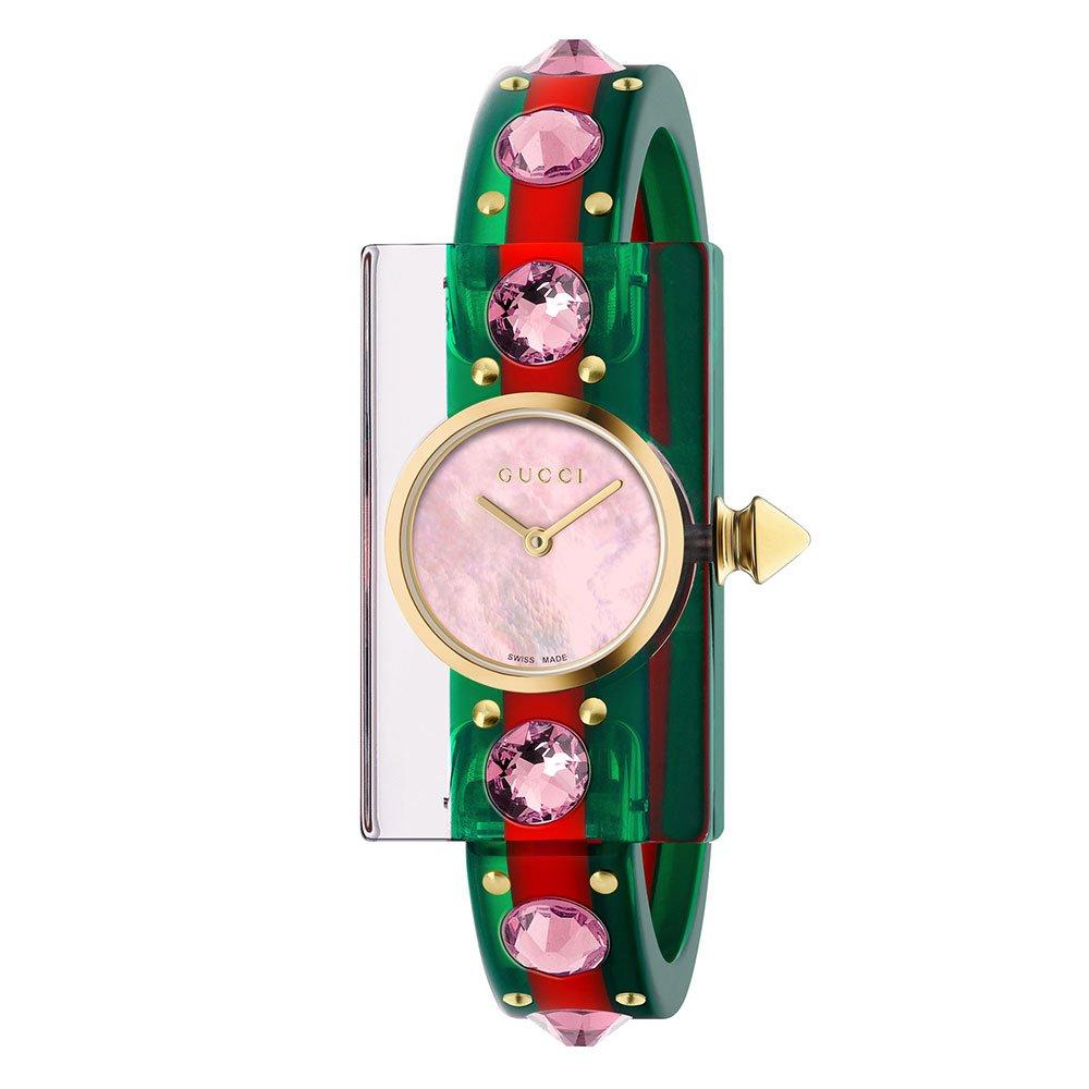 Gucci Vintage Web Plexiglass Ladies Watch