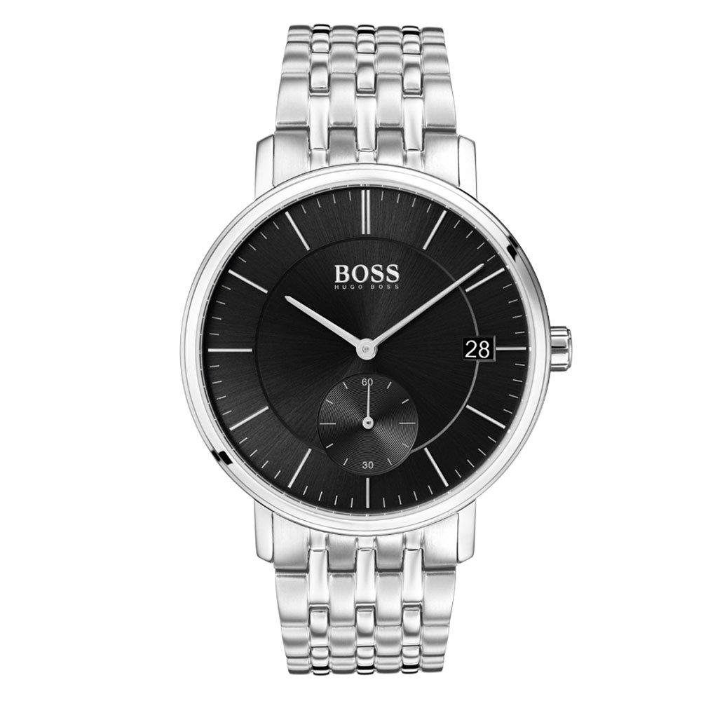 hugo boss black leather contemporary chronograph watch