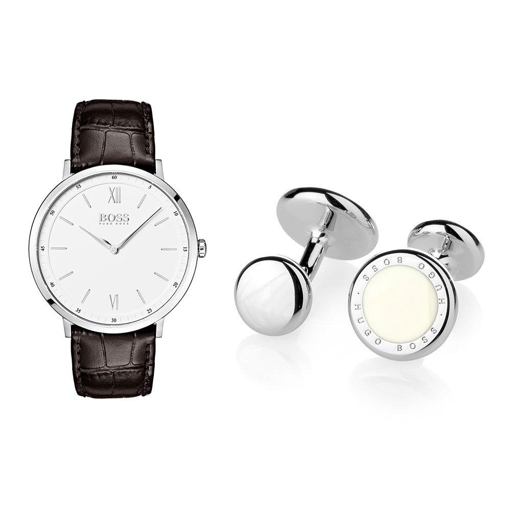 hugo boss cufflinks and watch set