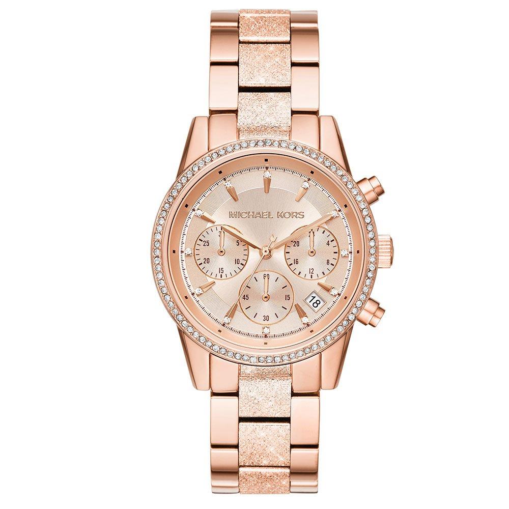 Michael Kors Ritz Rose Gold Tone Chronograph Ladies Watch MK6598 | 37 ...