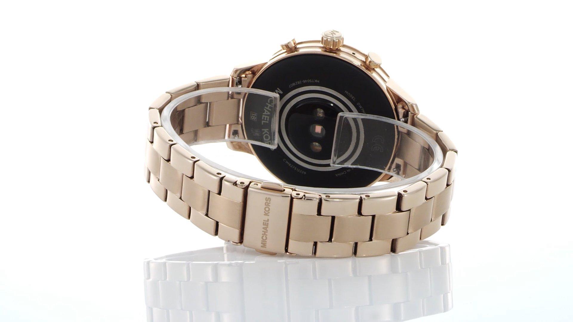 michael kors access runway rose gold tone ladies smartwatch