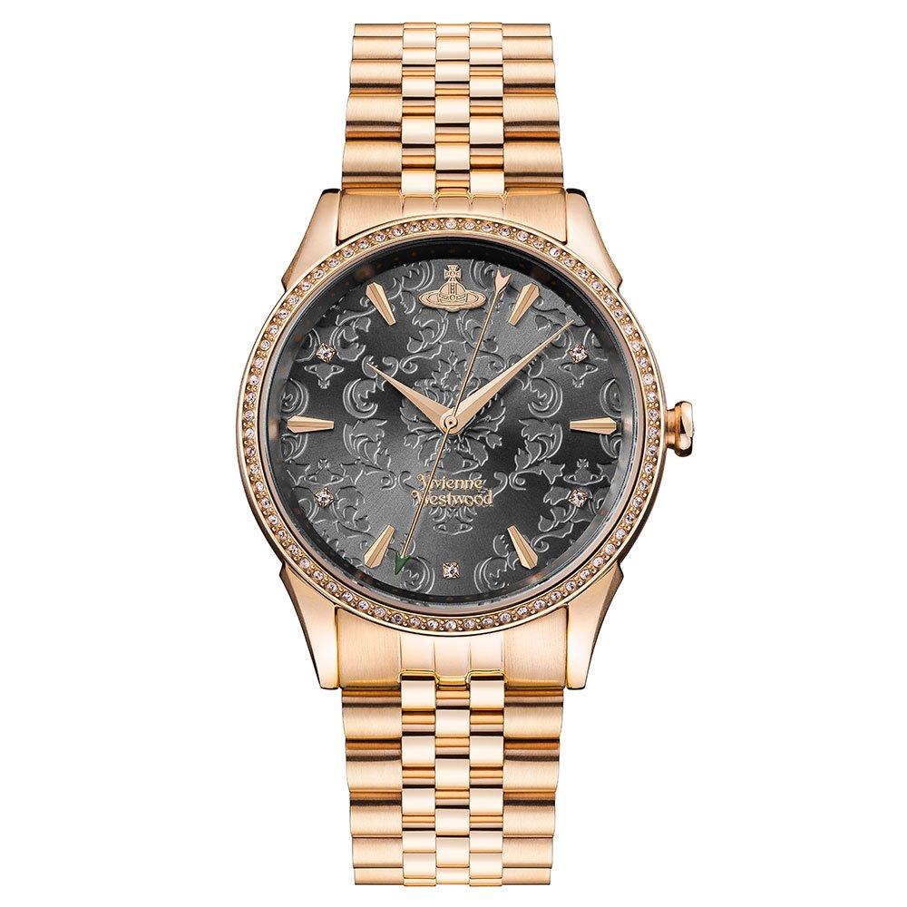 Vivienne westwood black and best sale gold watch