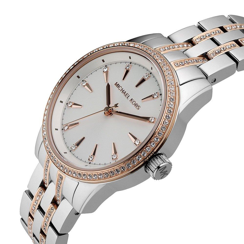 Michael Kors Ritz Steel and Rose Gold Plated Ladies Watch MK4386 | 33 ...