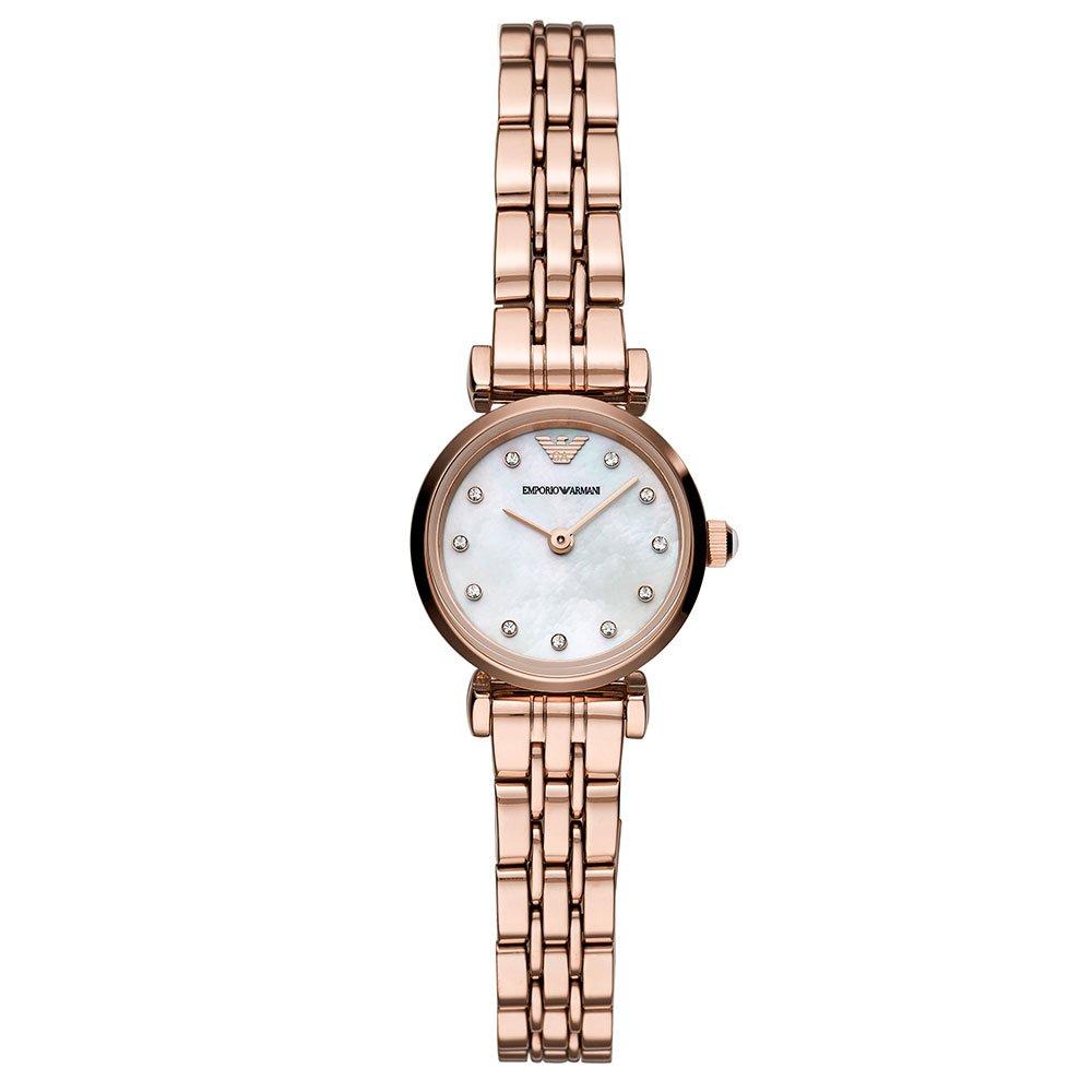 Emporio Armani Rose Gold Tone Ladies Watch AR11203 | 22 mm, Mother of ...